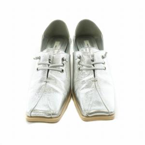 Ameri VINTAGE UND 2WAY SQUARE LOAFERS ローファー スクエアトゥ レースアップ レザー S 24.5cm