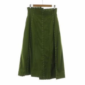 Ameri VINTAGE フレアスカート ロング ステッチデザイン M グリーン 018190100 /NQ