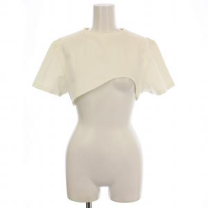 Tシャツ ショート丈 カットソー 半袖 F 白 ホワイト /G