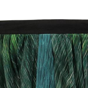 ADORE 23SS ハッチングプリントスカート フレア タック ミモレ ロング 総柄 38 緑 グリーン 黒 ブラック