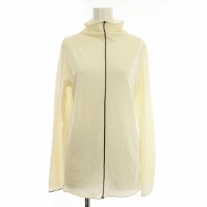 23AW ウールジャージー 531-3260930 ハイネック カットソー 長袖 38 白 オフホワイト