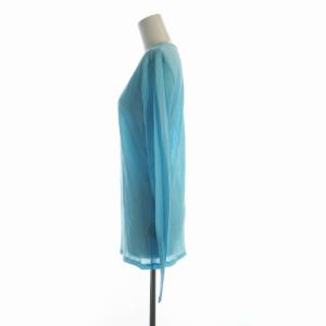 PHEENY Cotton nylon seer L/S カットソー シアー シースルー クルーネック 長袖 F ライトブルー