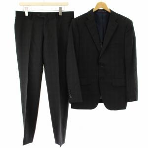 Tollegno 1900 スーツ フォーマル シングル チェック ジャケット 背抜き パンツ AB4