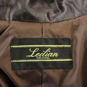 Leilian ダウンジャケット 0705435 スタンドカラー ブルゾン 11 茶 ブラウン /G