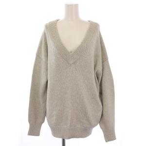 Both neck Vコットンプルオーバー ニット カットソー 長袖 F ライトグレー 17080500710010