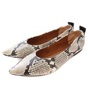 JO31004A PYTHON POINTED パイソン柄 バレエシューズ ポインテッドトゥ フラット