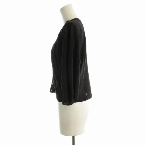 IENA シアーフォルムスリーブカーディガン ニット F 黒 ブラック 23080900343030 /EE