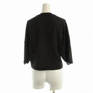 IENA シアーフォルムスリーブカーディガン ニット F 黒 ブラック 23080900343030 /EE