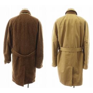 RUGBY RALPH LAUREN ステンカラーコート ロング丈 リバーシブル ウール アウター M ベージュ 茶 ブラウン MNRGOTWM5I00004