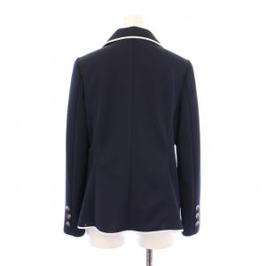 M'S GRACY パイピング テーラードジャケット アウター シングル 背抜き 38 紺 ネイビー /BB