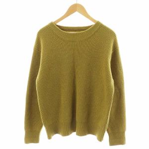 ニット セーター 長袖 ウール M 黄 イエロー 596-0260550 /AN29