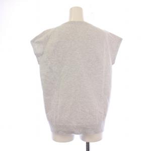 ebure メランジカラーコットンノースリーブニットプルオーバー Vカット 無地 F グレー 3710800303