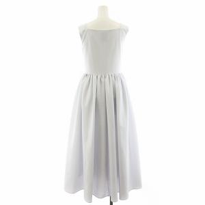 SEVEN TEN by MIHO KAWAHITO スクエアネックマキシワンピース S ライトブルー ホワイト 8S507