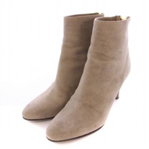 PELLICO TAXI ショートブーツ アーモンドトゥ ハイヒール スエード 36.5 グレージュ /BB