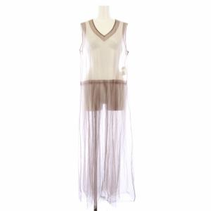 SOFT TULLE SLEEVELESS TULLE OP ワンピース チュール シアー ノースリーブ
