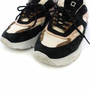 D.A.T.E. AYA KANEKO FUGA ダットスニーカー シューズ US7 24.5cm 黒 白 /TK D