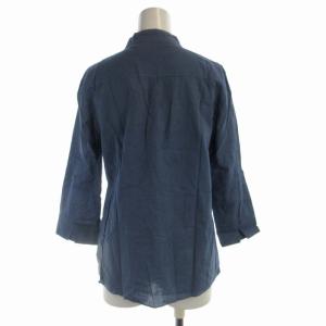 VIVIENNE TAM シャツ ブラウス スキッパー 刺繍 長袖 1 青 ブルー 016-210907 /RO