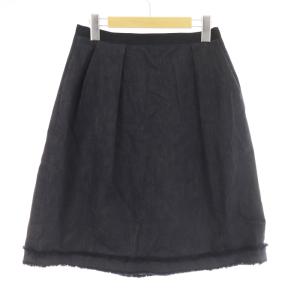 Monroe Denim Skirt デニムスカート 台形 ひざ丈 フリンジ 40 紺 41678 /MM