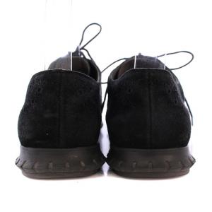 COLE HAAN ZEROGRAND レースアップシューズ スエード 8B 黒 W06084 /BM