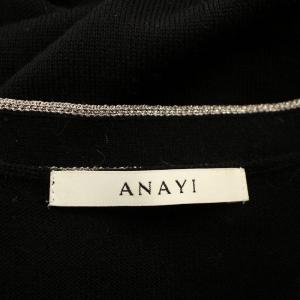 ANAYI 22AW グリッターラインボウ プルオーバー 10222816850 ニット カットソー リボン ラメ