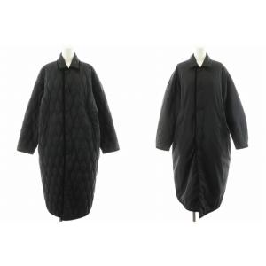 リバーシブルキルティングロングコート F ブラック TBDA-052