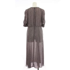 ANAYI 23ss スクエアジオメトリックプリントワンピース 10231714720 半袖 ロング ワンピース 36