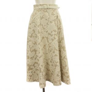 ANAYI 23SS リネンライクフラワープリント フレアスカート 10231711350 ロング スカート 36