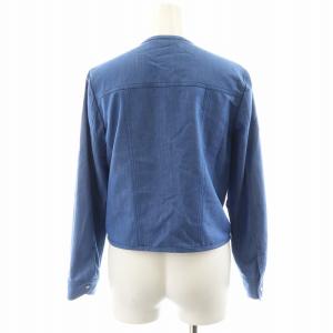 ANAYI 19SS ノーカラージャケット デニムジャケット 36 水色 ライトブルー 10191110080 /AN37