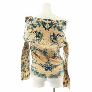 ISSEY MIYAKE カットソー 長袖 花柄 3 ベージュ 緑 グリーン IM41JK087 /AN41