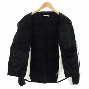 adidas TaylorMade ダウンジャケット ジップアップ ロゴプリント ゴルフウェア M 黒 ブラック 白