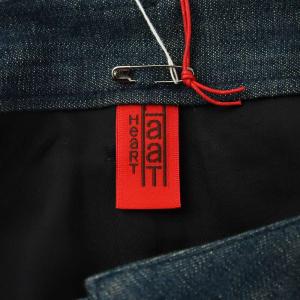 HaaT イッセイミヤケ フレアスカート デニムスカート ロング丈 2 紺 ネイビー HA33FG602 /AN32