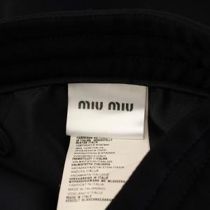 miumiu フレアスカート タック ミニ丈 ストレッチ 無地 44 黒 ブラック /BB