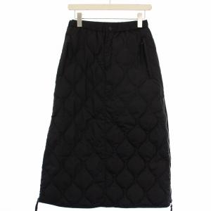 ミリタリー ジップガゼット ダウンスカート ロング ジップフライ 黒 W-150SKGZML-1 /BM