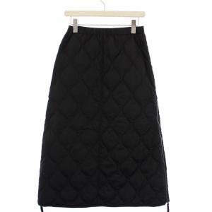 TAION ミリタリー ジップガゼット ダウンスカート ロング ジップフライ 黒 W-150SKGZML-1 /BM