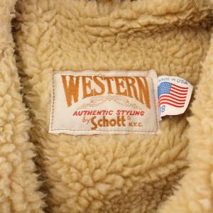 Schott WESTERN ランチコート ムートン アウター ミドル丈 スエード 38 茶 ブラウン /BB