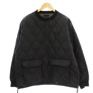 100PML-1 ダウン キルティング プルオーバー ミリタリー ナイロン 長袖 M 黒 ブラック /G