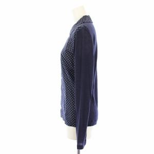 Tao AD2012 シャツ ブラウス 長袖 ドット柄 S ネイビー TJ-T048 /BM