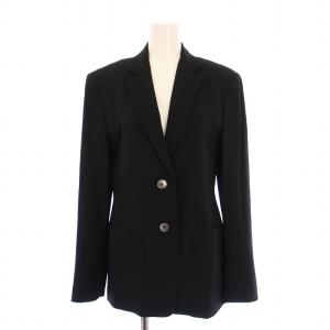 テーラードジャケット アウター シングル 総裏地 ウール 40 黒 ブラック /BB