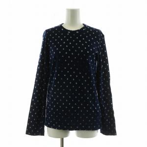 ニット カットソー 長袖 ドット S ネイビー TF-T005 AD2020 /NQ