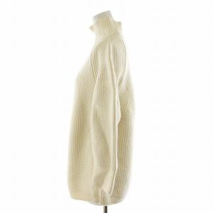 BATONER ニット セーター 長袖 ハイネック ウール 1 白 ホワイト BN-19FL-061 /AN46