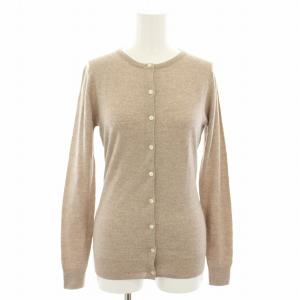 ニットカーディガン クルーネック 長袖 S ベージュ /YT