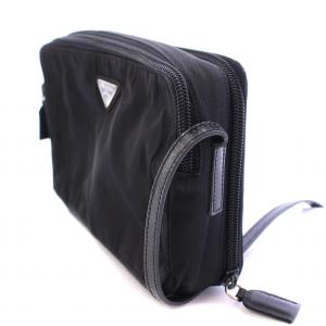 PRADA ショルダーバッグ ナイロン 三角プレート ブラック