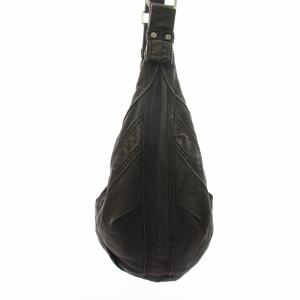 DIESEL ショルダーバッグ デニム ハーフムーン 三日月型 ロゴ 黒 ブラック /KU D