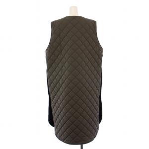 THE RERACS THERERACS ザリラクス キルティングロングベスト アウター Vネック ジップアップ F グレー 20FW-REBL-231L-J