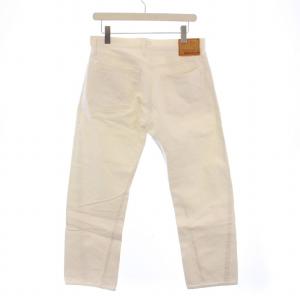 RESOLUTE 10th Anniversary デニムパンツ ジーンズ ボタンフライ ロゴパッチ W33 L32 白