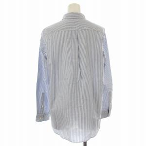 Deuxieme Classe シャツ ボタンダウン ストライプ 長袖 青 ブルー /DK