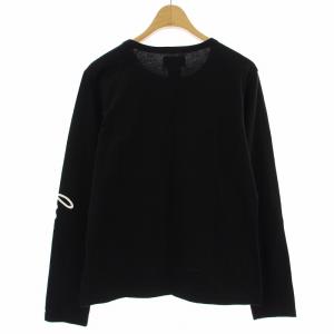 agnes b. カットソー Tシャツ 袖プリント ロゴ 長袖 3 黒 ブラック /DK