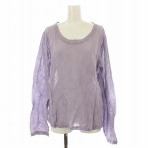 タグ付き ニット カットソー 長袖 M 紫 パープル /DK