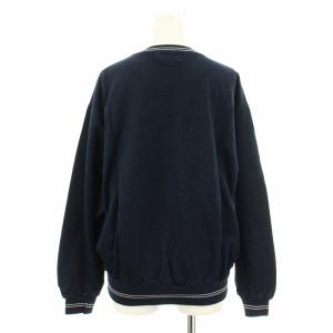 Christian Dior SPORTS 4B1K650 ニット セーター 長袖 クルーネック 刺繍 麻 リネン混 L 紺 ネイビー