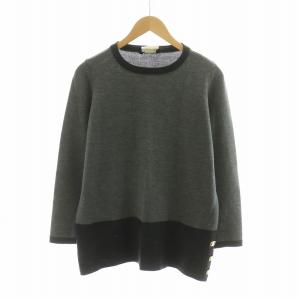 ニット セーター プルオーバー 長袖 M グレー /NQ